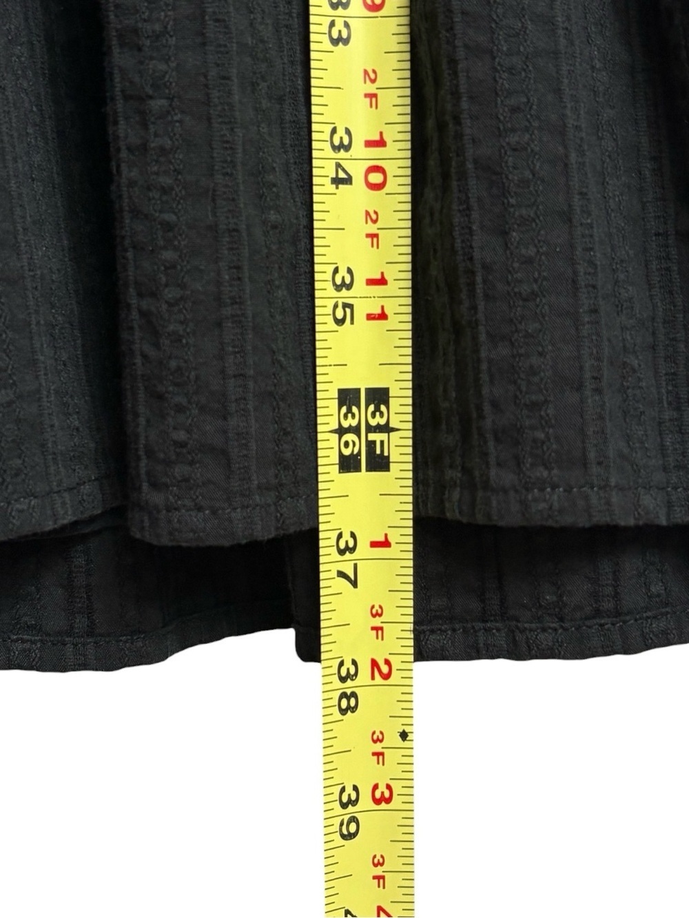 J. Jill Black Textured Tiered Peasant Dress V-Neck Boho Shabby Chic M - Picture 4 of 8